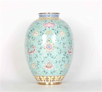 Chinese Enamel on Copper Vase