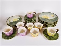 26 pc Pacific Rim lotus flower china set