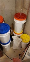 6 buckets and 2 bags of prepper food