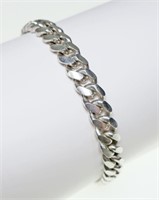 Sterling silver 9" heavy Italian curb chain