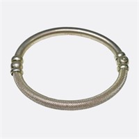 Sterling silver hinged bangle bracelet