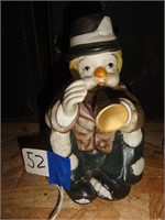Clown Figurine with Trumpet (7")
