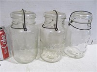 Canister jars, 1 Presto & 2 Atlas