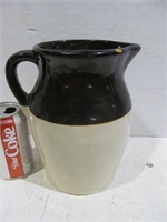 2 tone pitcher, factory flaw on top edge