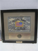 National Guard framed Flag patch