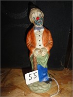 Clown Figurine with Cane (8") *needs repaired