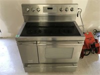 frigidaire stainless electric glass top stove