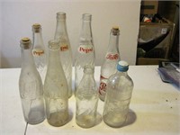 Lot of Various Pepsi Bottles