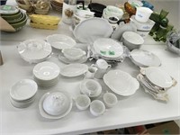 12 place setting of china, many accessories
