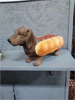 Risen hot dog.  dog