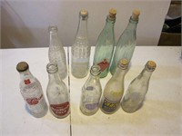 Lot of Vintage Cola Bottles