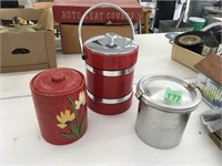 retro ice bucket, crock canitster, pot