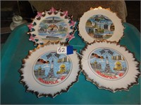 4 Assorted Collector Plates