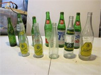 Lot of Vernors / 7up Bottles