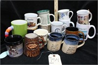 Large lot of coffee mugs
