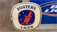 Foster's lager beer sign