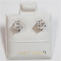 Certified 14K  Diamond(0.8ct) Earrings