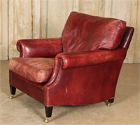 George Smith Labeled Leather Club Chair