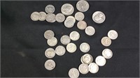 Lot of 32 Silver coins