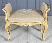 French Louis XV Style Painted Bench