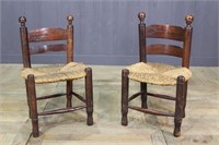 Pair of 19th C English Petite Side Chairs