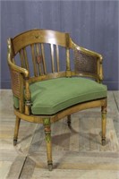 Adam Style Paint Decorated Scroll Arm Chair