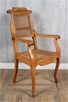 Antique Caned Barber Chair