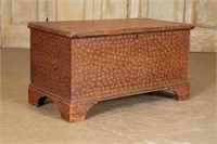 19th C. American Paint Decorated Blanket Chest.