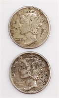 1941 and 1942 Mercury Dimes