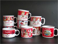 (9) Campbell's Soup Mugs 3.5" and 2.5"