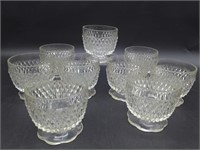 (9) Footed Tumbler Glasses 3.5"