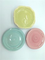 (5) Green Sun Valley By Harker Snack Plates, (3)