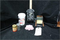 Cast iron match box holders and more