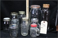 Large lot of jars