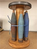Primitive Wooden Spool Stand