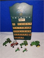 Calendar & tractor toy collection