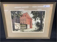 Signed Hensel 1975 Watercolor of Tobacco