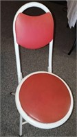 Red & white fold up chair