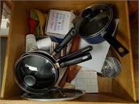 pots, pans, kitchen ware