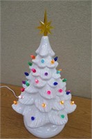 13" h New Ceramic Christmas Tree With Lights