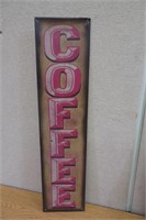 Metal Coffee Sign approx 30 x 7