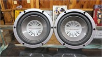 Pair of pioneer high power car subwoofers