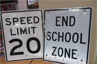 End School Zone & Speed Limit Metal Sign 24 x30