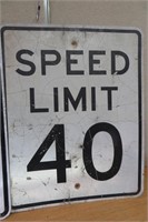 40 MPH Metal Street Sign 24 x 30