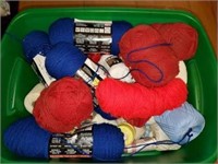 Tote full of yarn