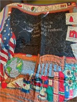 Hand crafted quilt wall hanging (roughly 20)