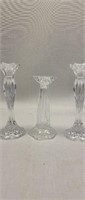 Lot of 3 before crystal candle holders