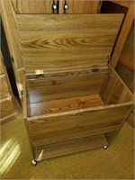 Lift top file cabinet