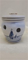 Delfts Holland Handpainted Candle Holder with Lid