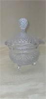Beautiful Crystal Footed Dish with Lid